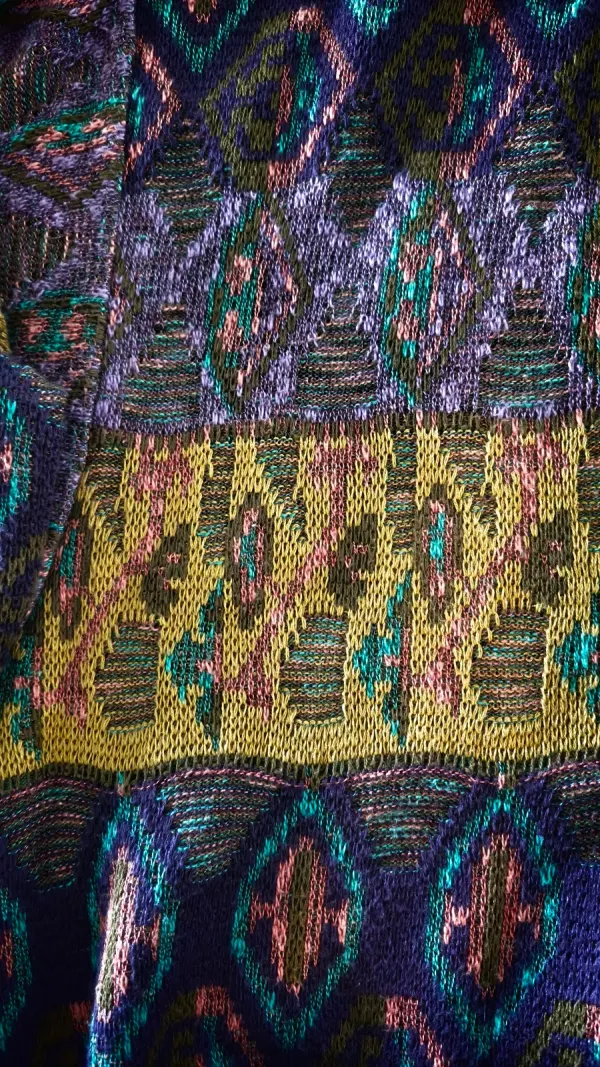 Vintage Coogi-style Abstract Patterned Knit Cardigan,suèter, jersey y2k 🎨🧥