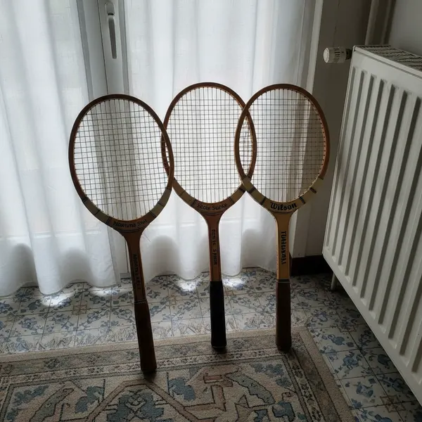 3 Raquetas de Tenis Vintage Madera