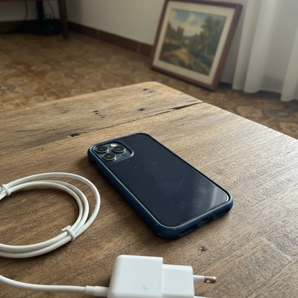 iPhone 13 Azul Marino + Funda y Cargador