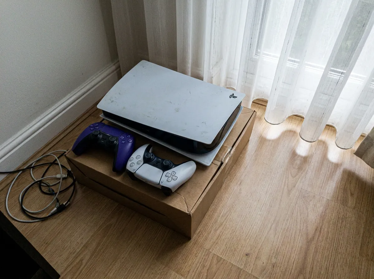 Consola PS5 Digital + 2 Mandos Morado y Blanco