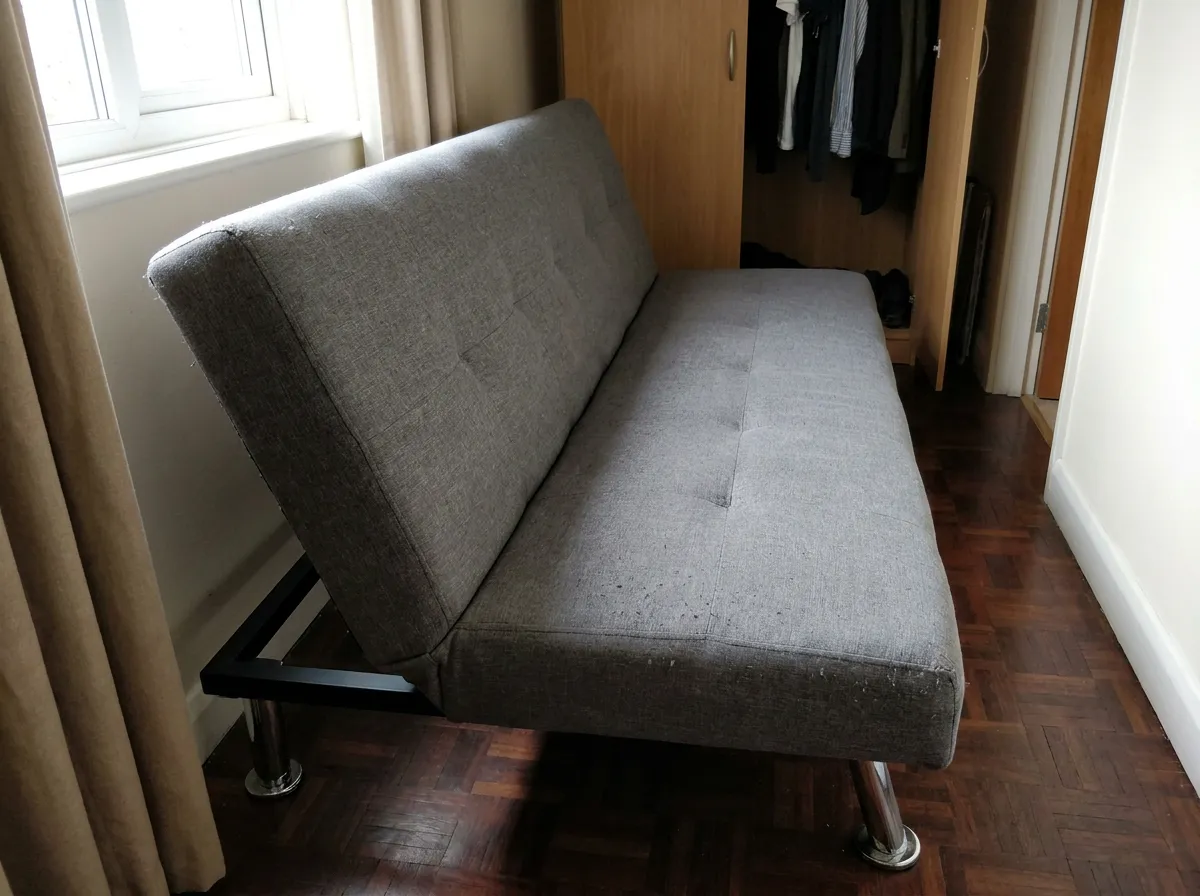 Sofá Cama Click Clack Gris 3 Plazas