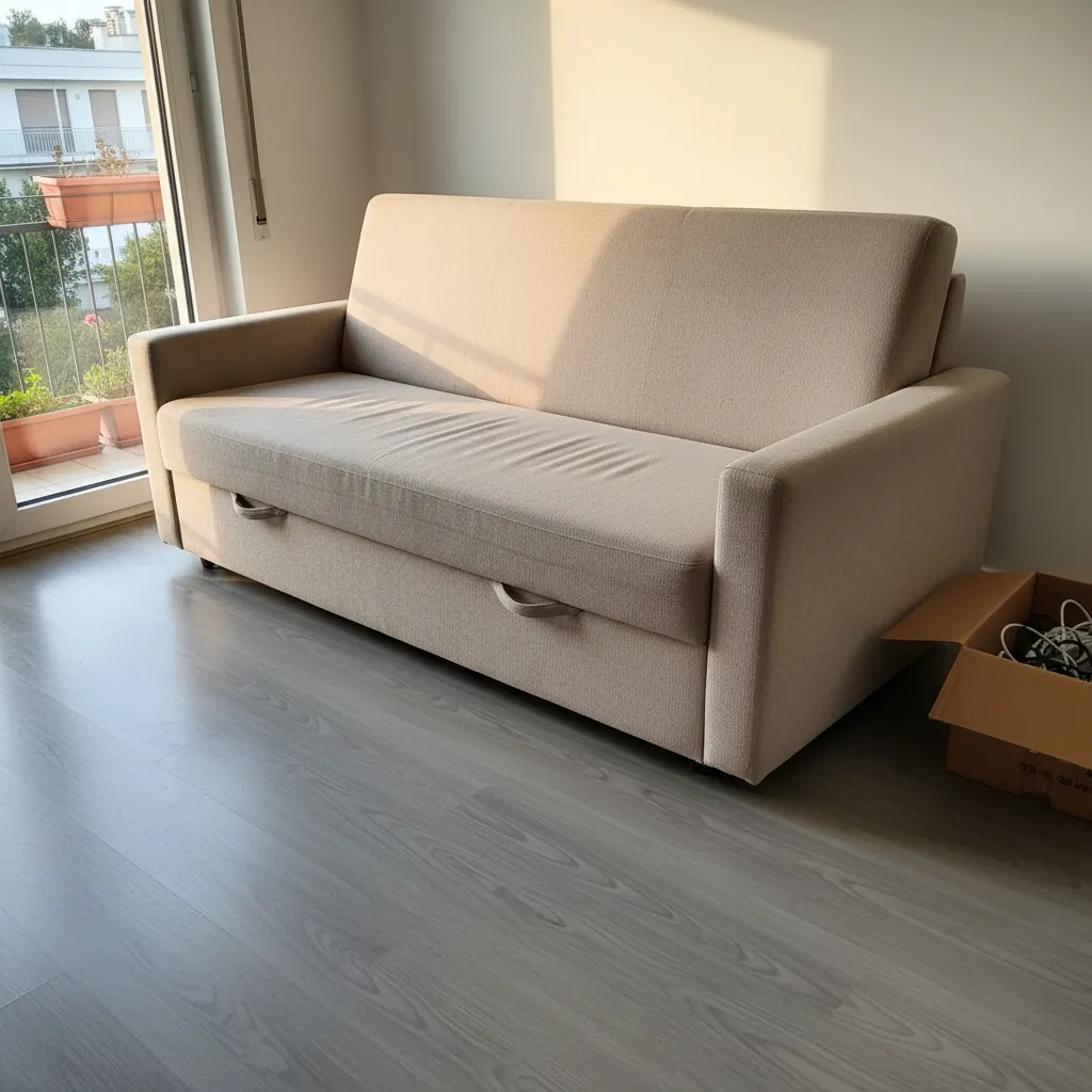 Sofá Cama Beige con Almacenaje - Envio gratis