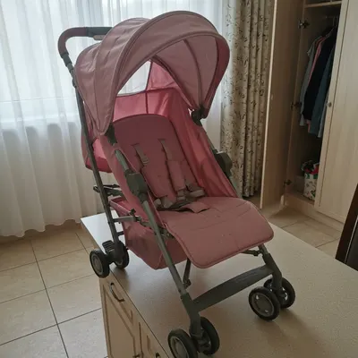 Carrito de bebé plegable rosa