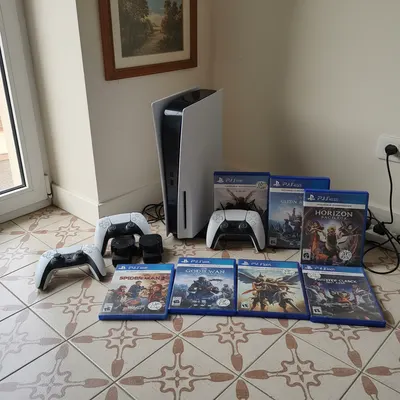 PS5 Slim 1TB + 2 Mandos + 6 Juegos