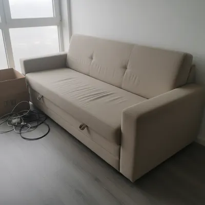 Sofá Cama Beige con Almacenaje