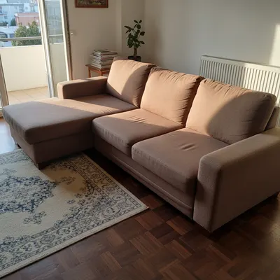 Sofá chaise longue Divatto Marron antimanchas
