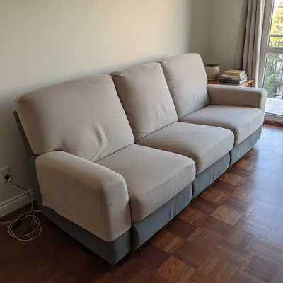 Sofá Reclinable Gris 3 Plazas + 2 Plazas