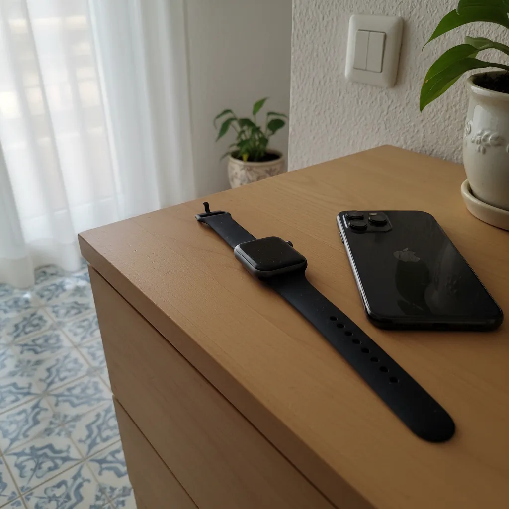 Apple Watch y iPhone 13 Negro