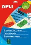 APLI 1596 - Etiquetas azules permanentes 105,0 x 37,0 mm 20 hojas