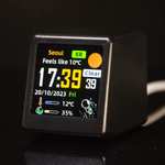 Estación meteorológica GeekMagic Mini WiFi, pantalla IPS, elegante reloj de escritorio, WiFi, firmware personalizado.