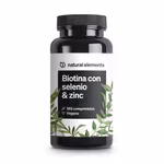 Biotina + Zinc + Selenio, 365 pastillas veganas (1+ año) - Vitaminas cabello - crecimiento del pelo, fortalece la piel y uñas, Sin aditivos