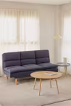 Sofá reclinable de 2 plazas en tela color gris