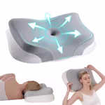 KEVIAN Almohada Cervical y de Apoyo Cervical, Ergonómica Curva, Almohada de Espuma Viscoelástica de