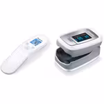 Beurer FT 85 Termómetro digital de infrarrojos sin contacto & PO 30 Pulsioxímetro, medición saturación de oxígeno (SpO2)