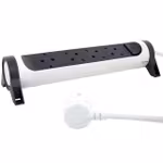 LEGRAND Regleta de enchufes, con Interruptor, Base múltiple con 4 Tomas de Corriente, Cable de 3 m, Color Blanco/Gris Oscuro 694536