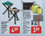Silla de Camping 4,99€ / Accesorios Camping 3,99€ / Folleto Aldi 25 de mayo